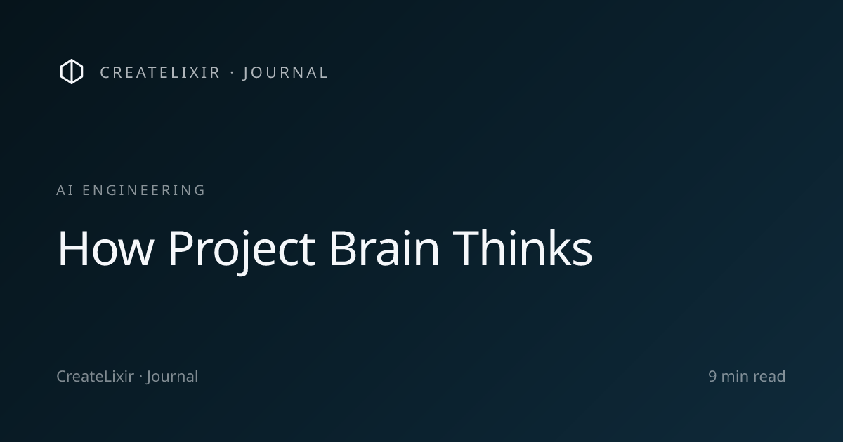 How Project Brain Thinks — CreateLixir Journal